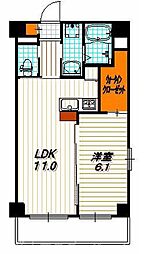 レグルス 1LDKの間取図画像