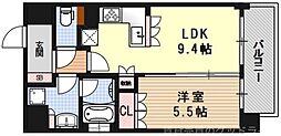 リーガル京都堀川中立売 1LDKの間取図画像