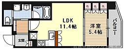 リーガル京都西陣2 1LDKの間取図画像