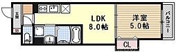 CloverResidence京都西大路 1LDKの間取図画像