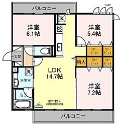 くおん嵯峨 西棟 1階/101
