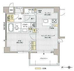 プレイズ御所南 1LDKの間取図画像