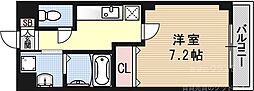ミルメゾンT2 1Kの間取図画像