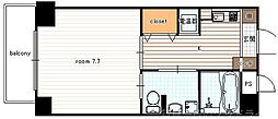 ルミノーサ三条小川 1Kの間取図画像