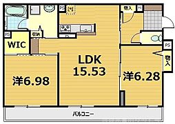 シャーメゾン京都桃山 2LDKの間取図画像