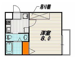 アークリード京都黒門 1Kの間取図画像