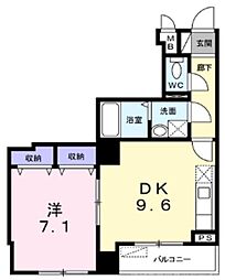 ベル・アビタシオン 1LDKの間取図画像