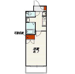 マインズ・コム四条大宮 1Kの間取図画像