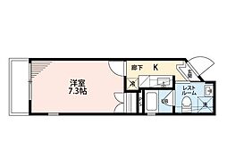 ドーリアKYOTO大宮 1Kの間取図画像