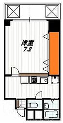 ラビーム河原町 1Kの間取図画像