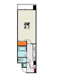PASSAGES二条城東 1Kの間取図画像