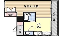 グランドソレーユ 1DKの間取図画像