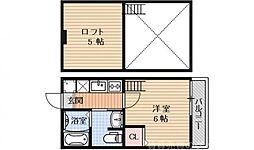 ロフティ京都西陣 1Kの間取図画像
