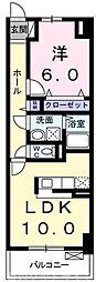 エンフォルド 1LDKの間取図画像