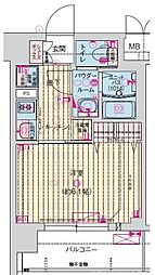 プレサンス京都室町通紫水 1Kの間取図画像