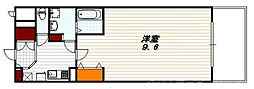 インベスト京都堀川 1Kの間取図画像