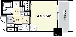 レスパスエラン 1Kの間取図画像