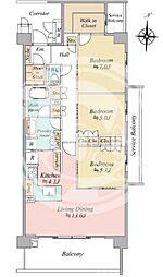 プレミスト京都松ヶ崎 3LDKの間取図画像