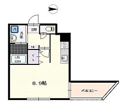 ブランネージュ銀閣寺道 1Kの間取図画像
