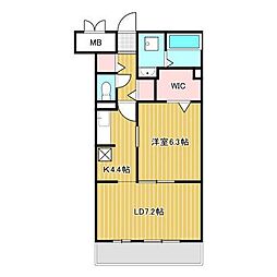 ブランヌーボー 1LDKの間取図画像