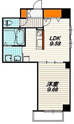 メディナ西大路駅前 1LDKの間取図画像