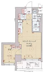 ベラジオ京都西院ウエストシティ3 1LDKの間取図画像