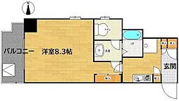 サンシティ御所西 1Kの間取図画像