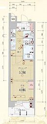 ベラジオ西大路五条 1DKの間取図画像