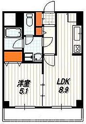 アーバネックス室町 1LDKの間取図画像