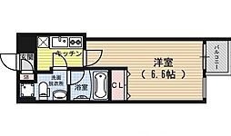 プレサンスNEO京都烏丸 1Kの間取図画像