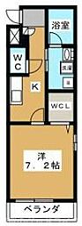 サクシード上鳥羽 1Kの間取図画像