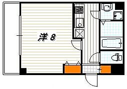 グランレブリー桂part2 1Kの間取図画像