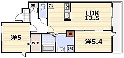 attrice円町(アトリーチェ円町) 2LDKの間取図画像