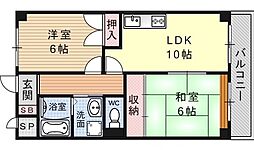 インペリアル明日香 2LDKの間取図画像