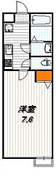 フラッティ四条大宮2 1Kの間取図画像