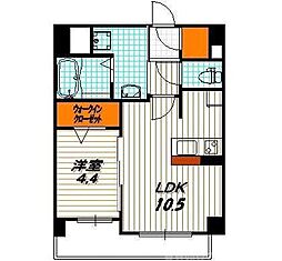 グラン・アミール御池 1LDKの間取図画像