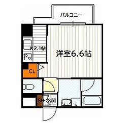 アスヴェル京都西京極 1Kの間取図画像