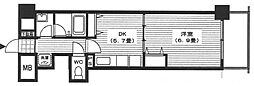 綾小路パレス 1DKの間取図画像