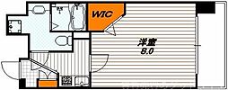 アクアプレイス京都二条城 1Kの間取図画像