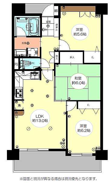 3LDK 間取り