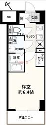 ラフィスタ川崎2 1Kの間取図画像