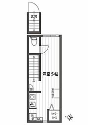 トレカーサ西馬込 ワンルームの間取図画像
