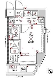 CRACIAYOKOHAMA-NORTH 1Kの間取図画像
