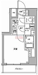 ジェノヴィア川崎駅グリーンヴェール 1Kの間取図画像