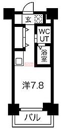 クラリッサ川崎EAST ワンルームの間取図画像