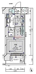 メインステージ川崎クロシア1 1Kの間取図画像
