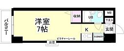 ジョイフル川崎弐番館 ワンルームの間取図画像