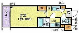 ZOOMYOKOHAMAEAST 1Kの間取図画像