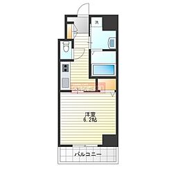 ロイヤルベルム 1Kの間取図画像