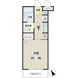 アイビー菅沢 1Kの間取図画像